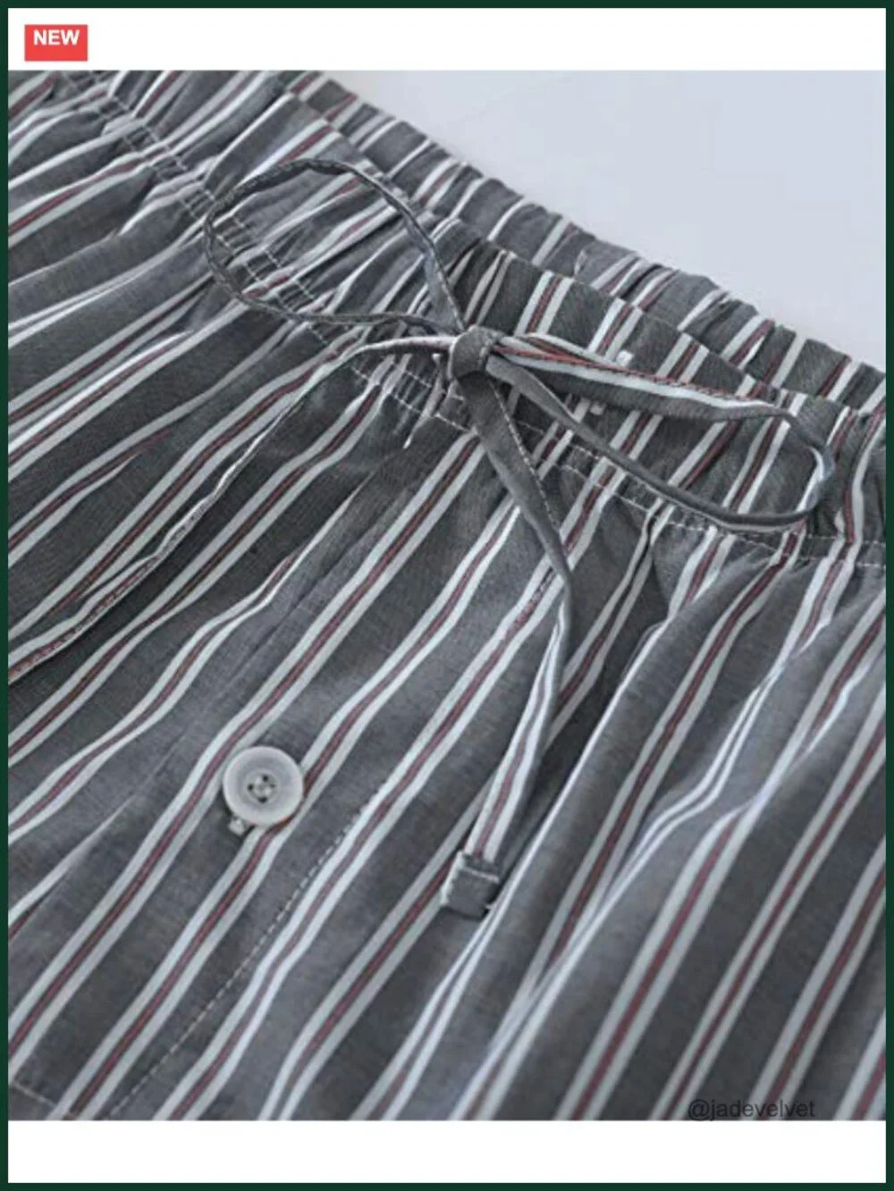 Men's Summer Cotton Pajama Shorts Set - Short Sleeve Button Down